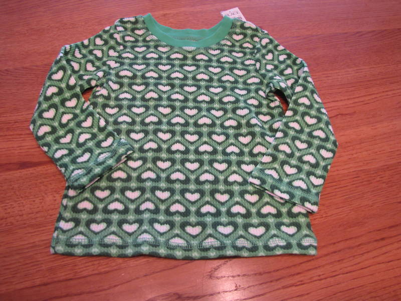 The Children&#39;s Place girls 12 M month L/S shirt NWT green long sleeve ^^ - $3.02