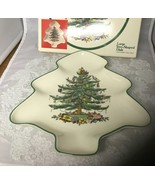 SPODE Christmas Tree Shaped Dish 8&quot; x 11&quot; Made in England in Box - £11.64 GBP