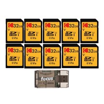 Kodak 32GB Class 10 UHS-I U1 SDHC Memory Card (10-Pack) Bundle with All-in-One H - £87.60 GBP