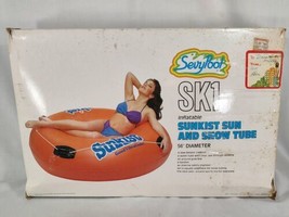 Sunkist Inflatable Sun And Snow Tube 56&quot; 4 Handles And Grab Line SK1 Sevylor  - £130.79 GBP