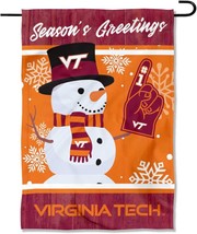 Virginia Tech Hokies Holiday Winter Snow Garden Banner Flag - £29.58 GBP