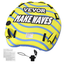 VEVOR Towable Tube for Boating, 1-3 Riders Tube with Bumper Fins, 510 lbs - $106.99