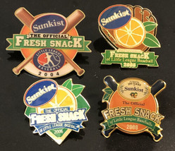 X 4 Piccolo League Mondo Serie Llws Spille Sunkist 2004 2005 2006 2008 - £13.98 GBP