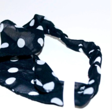 Women&#39;s Black White Polka Dots Turban Headband/ New W/ Tag - £7.96 GBP