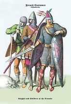 French Costumes: Knights and Soldiers of the Crusades - Art Print - £17.52 GBP+