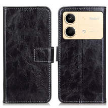 For Xiaomi Redmi Note 13R Pro Retro Crazy Horse Texture Leather Phone Case(Black - £4.14 GBP