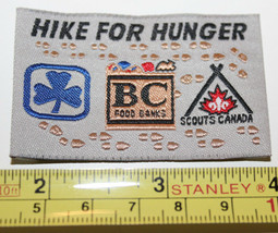 Girl Guides Scouts Hike For Hunger Canada BC Food Banks Fabric Label Patch - £9.02 GBP