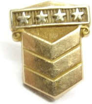 14K Gold Chevron Oil Neck Tie Pin Tack Lapel Vintage - £120.56 GBP
