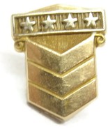 14K Gold Chevron Oil Neck Tie Pin Tack Lapel Vintage - £116.84 GBP