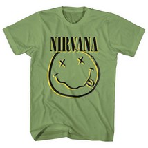 Nirvana Inverse Smile Green Official Tee T-Shirt Mens Unisex - £25.10 GBP
