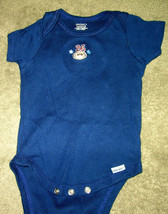 *GERBER ONE PIECE SIZE 6-9M 100% Cotton, Blue and Short Sleeve - £1.95 GBP