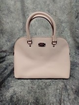 Light Pink Michael Kors Leather Handbag Zipper Bag Shoulder or Crossbody Strap - £58.99 GBP