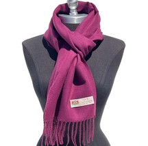 Women Girls 100% Cashmere Scarf Made In England Solid Plum Warm Soft Wool #W107 - £7.65 GBP