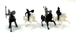 Vintage 1060&#39;s Giant Toys Plastic 1/72 HO Knights Play Set Horses Hong K... - $85.00