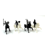 Vintage 1060&#39;s Giant Toys Plastic 1/72 HO Knights Play Set Horses Hong K... - $85.00