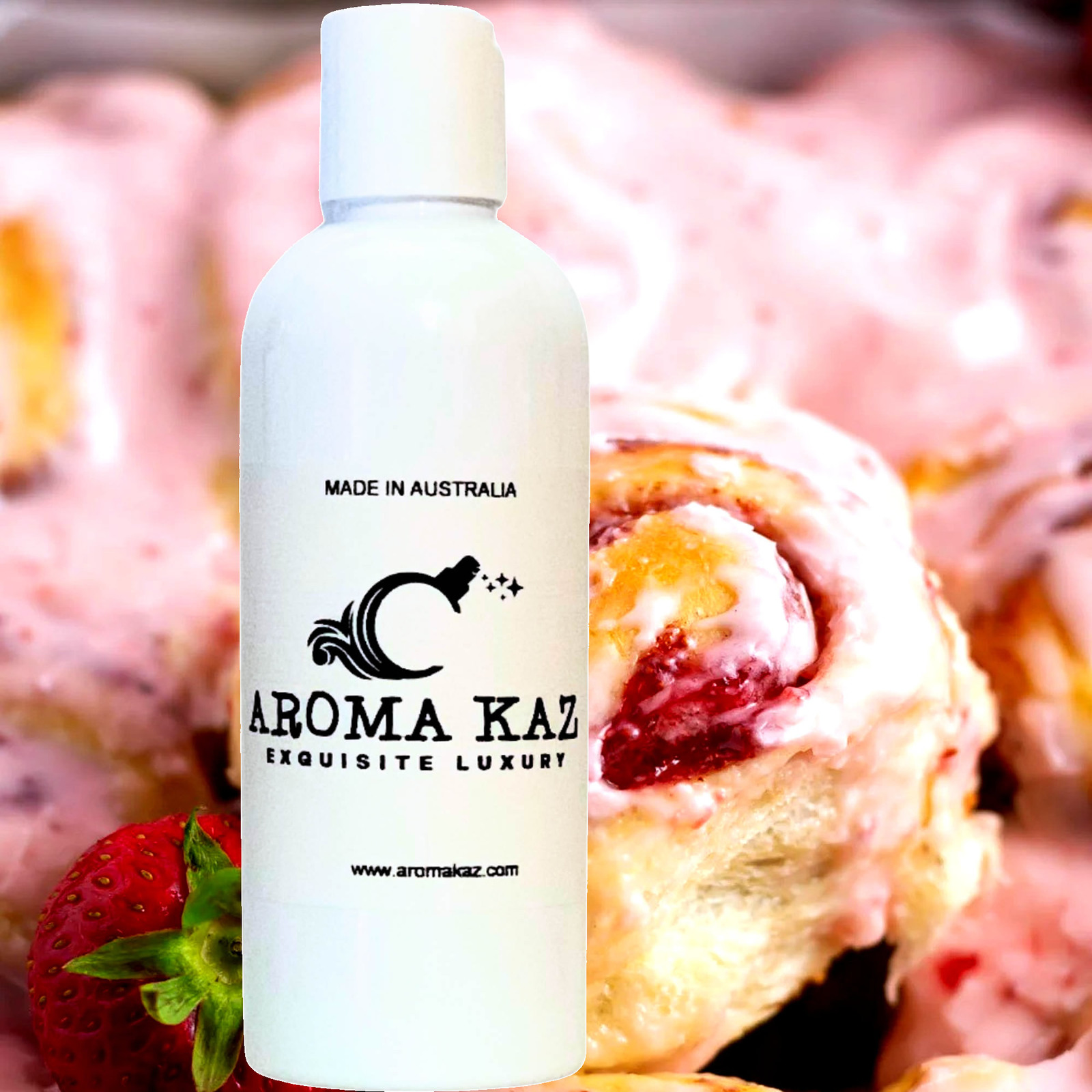 Strawberry Cinnamon Buns Bath Body Massage Oil Luxury Vegan Cruelty Free - $13.95+