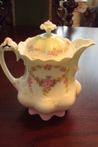 German Covered milk pitcher unmarked RS? beautiful decorations molded - £42.83 GBP