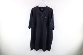 NOS Vintage 90s Ralph Lauren Mens 2XL Spell Out Flag Collared Polo Shirt Navy - £53.49 GBP