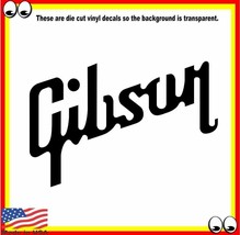 Gibson Guitar Logo 6&quot; Wide Vinyl Decal Sticker for car van truck laptop ... - £3.94 GBP