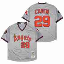 Angels #29 Rod Carew Jersey Old Style Uniform Gray - £36.05 GBP