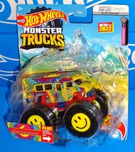 Hot Wheels New For 2022 Monster Trucks 7/75 Wreckreational Yellow Psycho... - $8.00