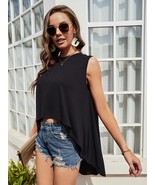 Flowy Black High-Low Sleeveless Top - $24.50