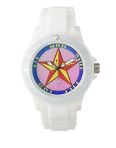 Art Deco Witch Magic Pentagram Sports Silicone Band Watch - Women&#39;s - £46.64 GBP