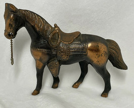 Vintage Metal Western Horse with saddle - £7.47 GBP