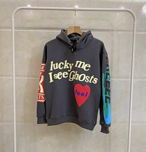 2022 Fashion  Hoodies Lucky Me I See Ghosts Graffiti Fleece Sweatshirt Men Women - £101.25 GBP