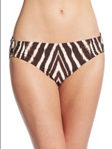 NEW CALVIN KLEIN Chocolate Brown Zebra Stripe Bikini Bottom (Size XL) - ... - £19.94 GBP