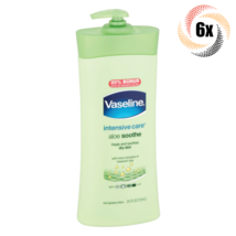 6x Bottles Vaseline Intensive Care Aloe Soothe Dry Skin Body Lotion | 725ml - £49.17 GBP