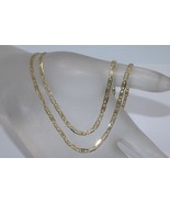 14K Tri Color Gold 2mm Diamond Cut Mariner Link Chain Necklace 16&quot; Long ... - $7,258.22 MXN