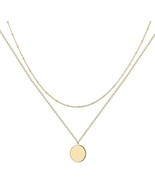 Layered Necklace Pendant, Handmade 18K Gold Plated Dainty Jewelry Necklace - £9.90 GBP