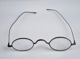 Early 1900&#39;s Oval Shape Eye Glasses Spectacles Curved Ear Rests 4 3/8&quot; u... - $31.67