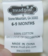 Mud Pie Cream Bear Shirt Tutu Attached Pant Set 6 9 Month image 7