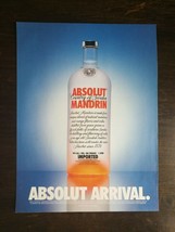 Vintage 1999 Absolut Arrival Mandrin Vodka Full Page Original Color Ad 1221 - $5.98