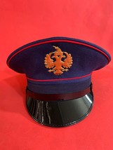 VINTAGE ALBANIAN MAN  POLICE HAT CAP-POLICIA SHQIPTARE-SIZE 57 - £62.21 GBP