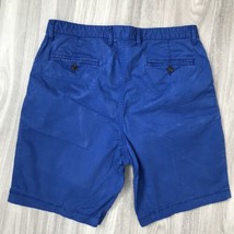 Michael Kors Chino Shorts Men 32 Blue Twill Fit Flat Front Pockets Casual Preppy - £11.17 GBP