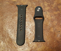 Original OEM Apple Watch Sport Band Rubber Black (S/M) (M/L) 38mm-42mm-44mm - £8.35 GBP+