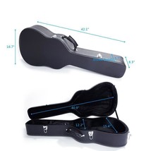 39&quot; Guitar Box Hard Guitar Case Acoustic Guitar Accessorie Black - £93.56 GBP