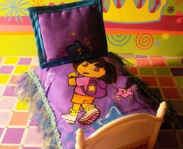 Dora the Explorer Sheet Pillow B fits Fisher Price Loving Family Dollhouse Beds - £7.77 GBP