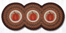 Earth Rugs TCP-222 Harvest Pumpkin Printed Tri Circle Runner 15&quot; x 36&quot; - £35.49 GBP