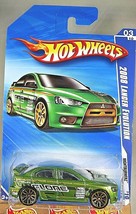 2010 Hot Wheels #91 Nightburnerz 3/10 2008 LANCER EVOLUTION Green Variant w/J5Sp - $19.00