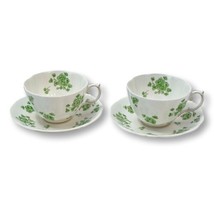 Royal Albert Teacup and Saucer Lot of 2 Bone China Shamrock Irish Ireland MCM - $89.04