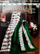 Leisure Arts Leaflet #920: Yuletide Afghans to Knit: 4 Designs Variegated Yarns - £1.81 GBP