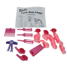 BARBIE MATTEL 2001 PINK ACCESSORIES FOR CURLY HAIR CLASSY HORSE 54252 COMB - $23.75