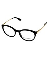 Dolce &amp; Gabbana Eyeglasses Frame Women Black Gold Round DG3242 501 - $167.37