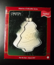 Carlton Cards Heirloom 1997 Year By Year Light Tree Shaped Gold Topper B... - $12.99