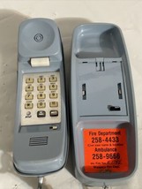 AT&amp;T Trimline Powder Blue Wall Tabletop Touch Tone Tele Phone 1988 Singapore - £23.05 GBP