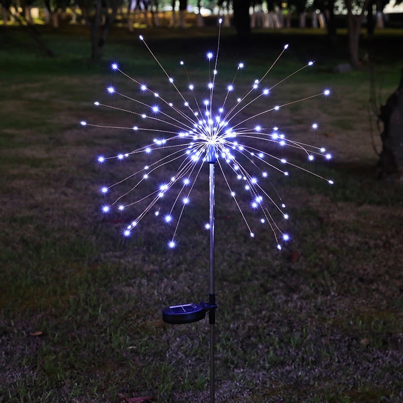 LED Solar Fireworks Light 90/120/150 LED Outdoor Waterproof String Dandelion Lig - £151.59 GBP